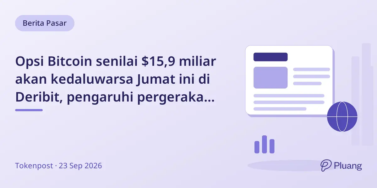 Opsi Bitcoin senilai $15,9 miliar akan kedaluwarsa Jumat ini di Deribit, pengaruhi pergerakan pasar jangka pendek.