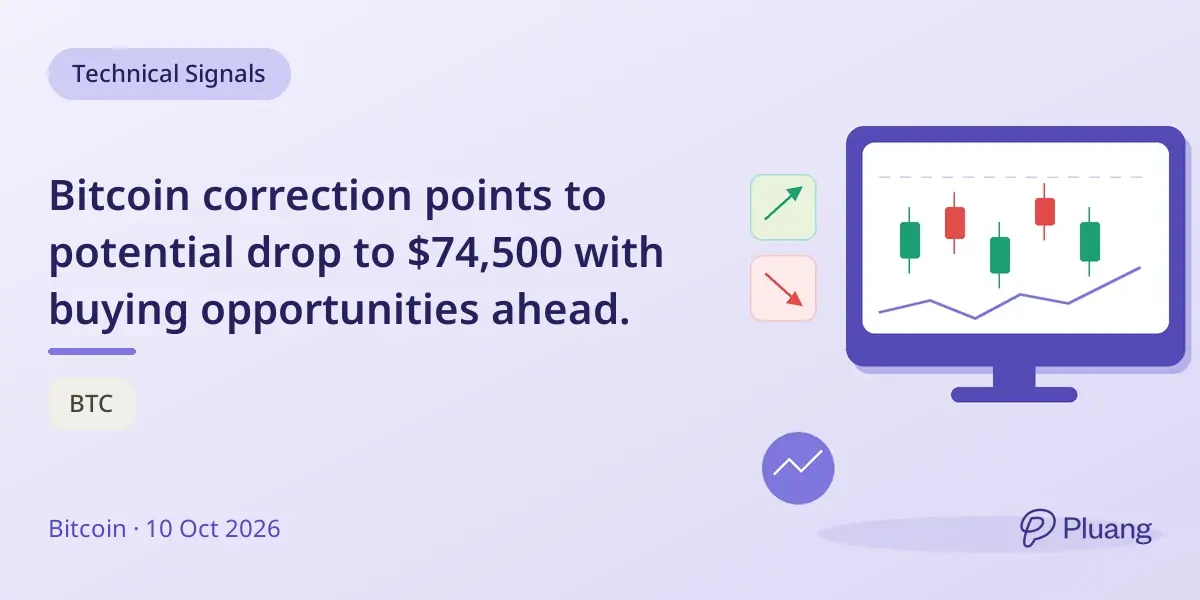 Bitcoin correction points to potential drop to $74,500 with buying opportunities ahead.