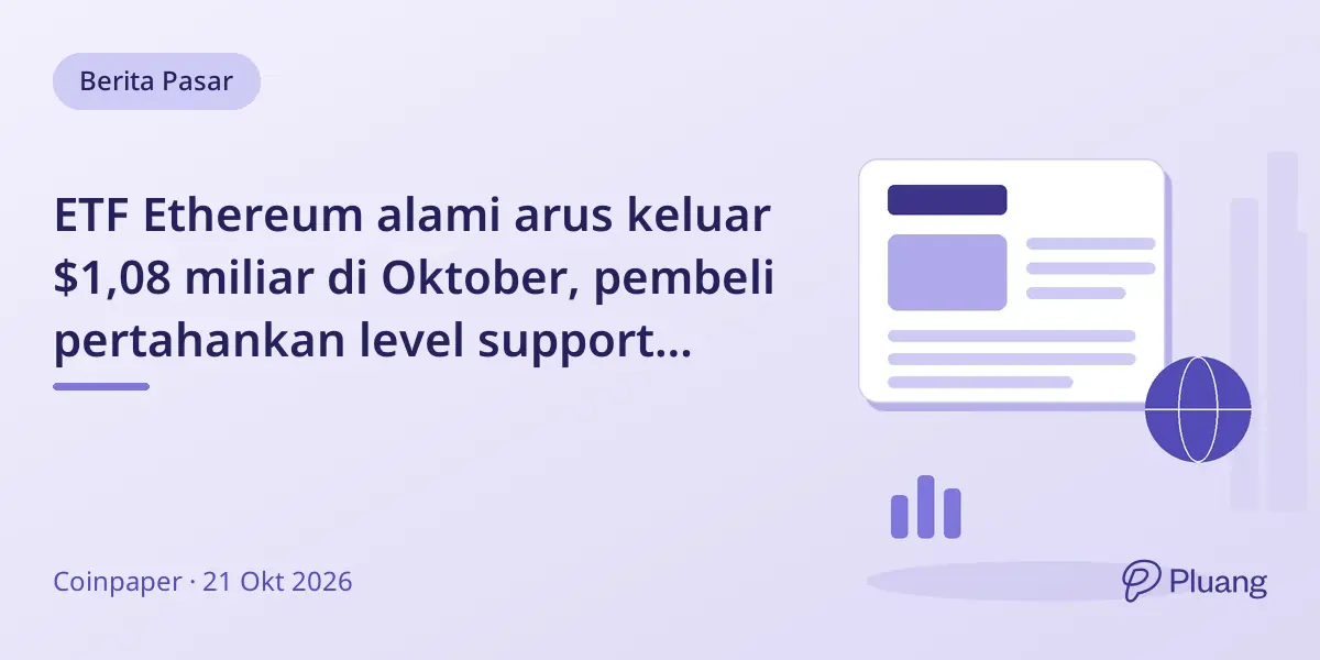 ETF Ethereum alami arus keluar $1,08 miliar di Oktober, pembeli pertahankan level support $2.400