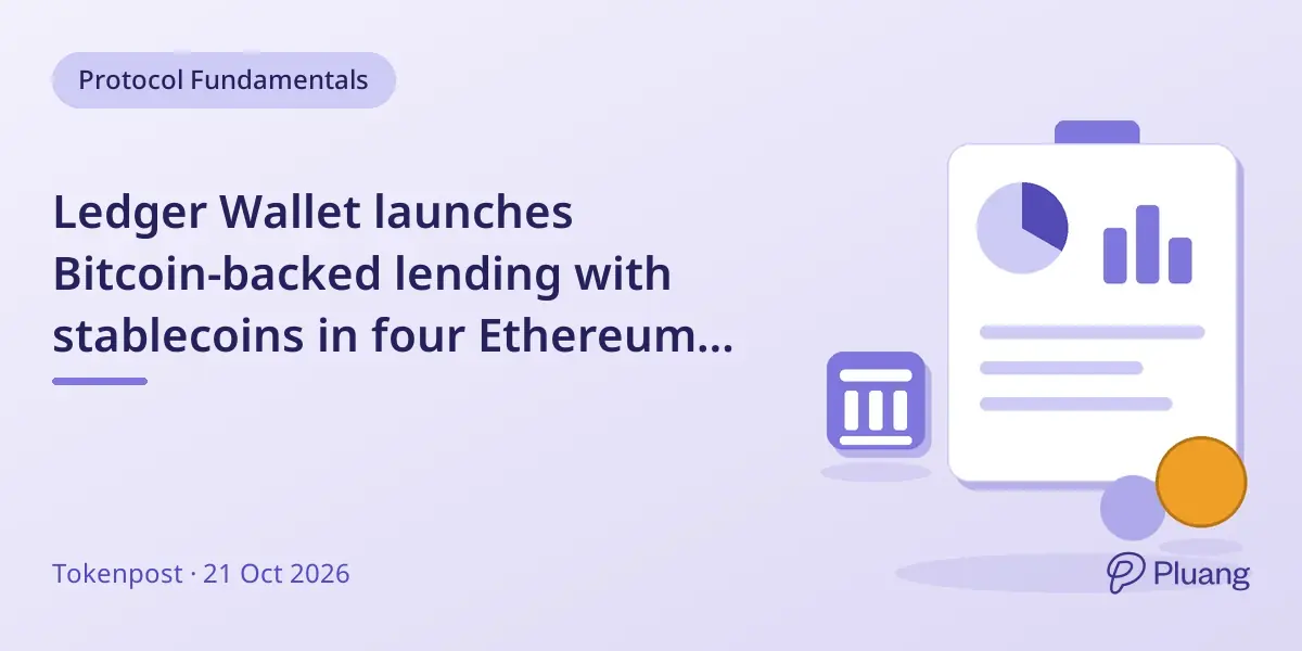 Ledger Wallet launches Bitcoin-backed lending with stablecoins in four Ethereum markets.