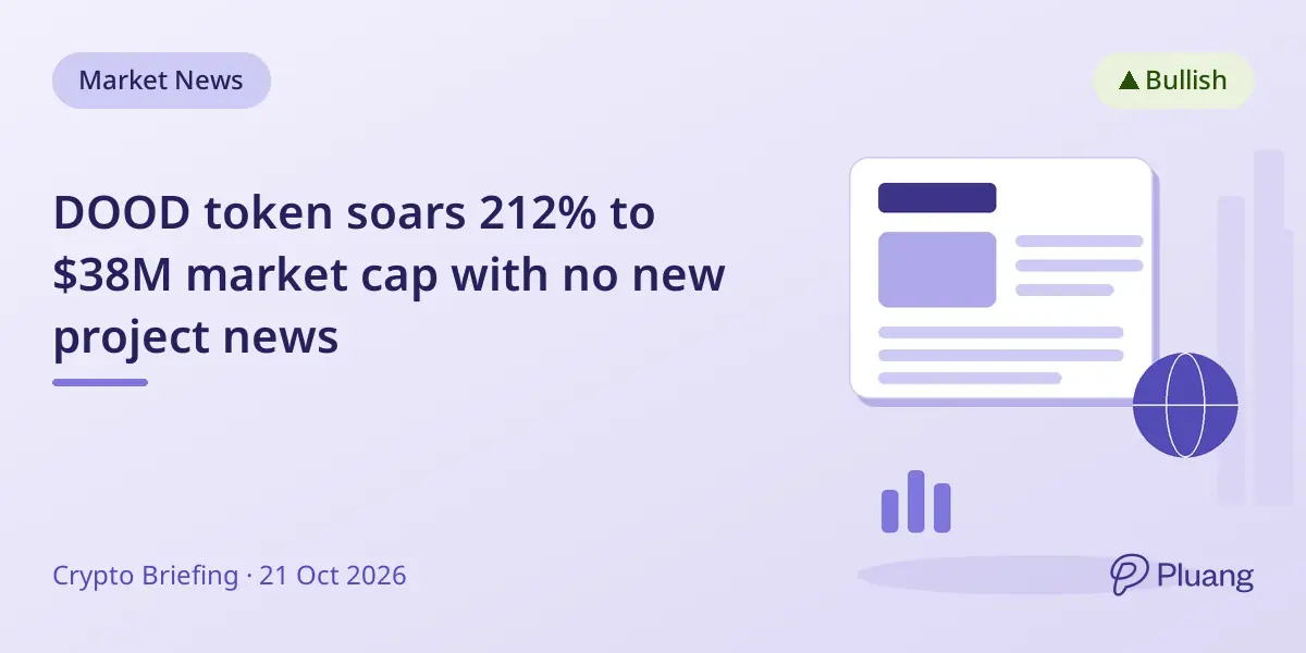 DOOD token soars 212% to $38M market cap with no new project news