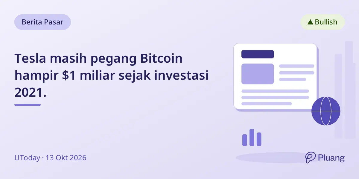 Tesla masih pegang Bitcoin hampir $1 miliar sejak investasi 2021.
