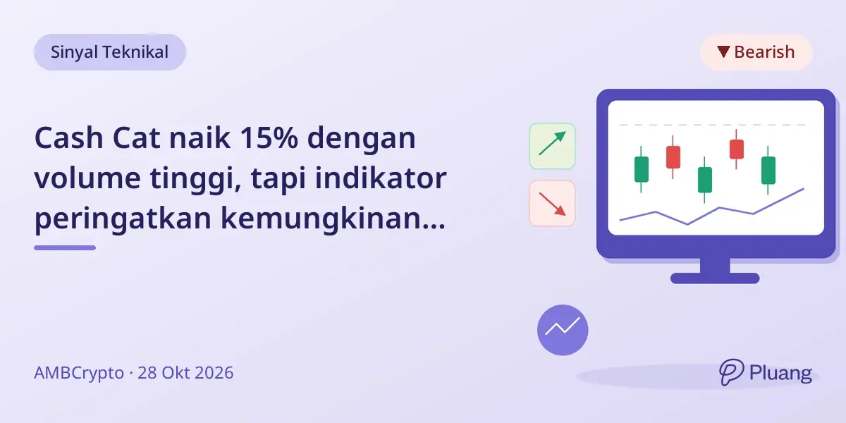 Cash Cat naik 15% dengan volume tinggi, tapi indikator peringatkan kemungkinan pembalikan harga.