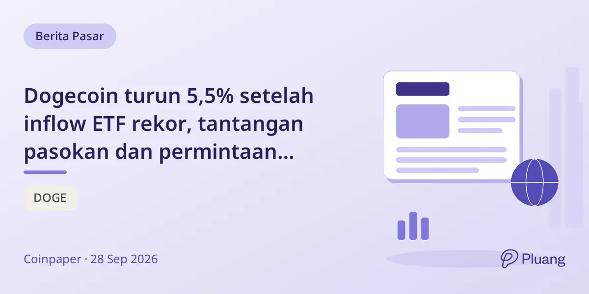 Dogecoin turun 5,5% setelah inflow ETF rekor, tantangan pasokan dan permintaan muncul.