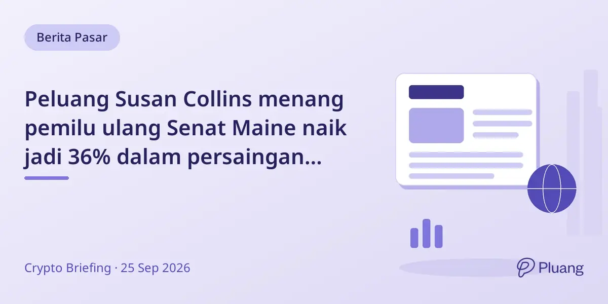 Peluang Susan Collins menang pemilu ulang Senat Maine naik jadi 36% dalam persaingan ketat lawan Troy Jackson