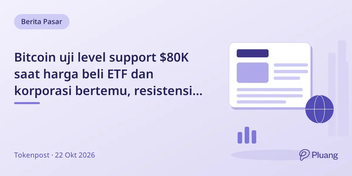Bitcoin uji level support $80K saat harga beli ETF dan korporasi bertemu, resistensi di $87K menanti.