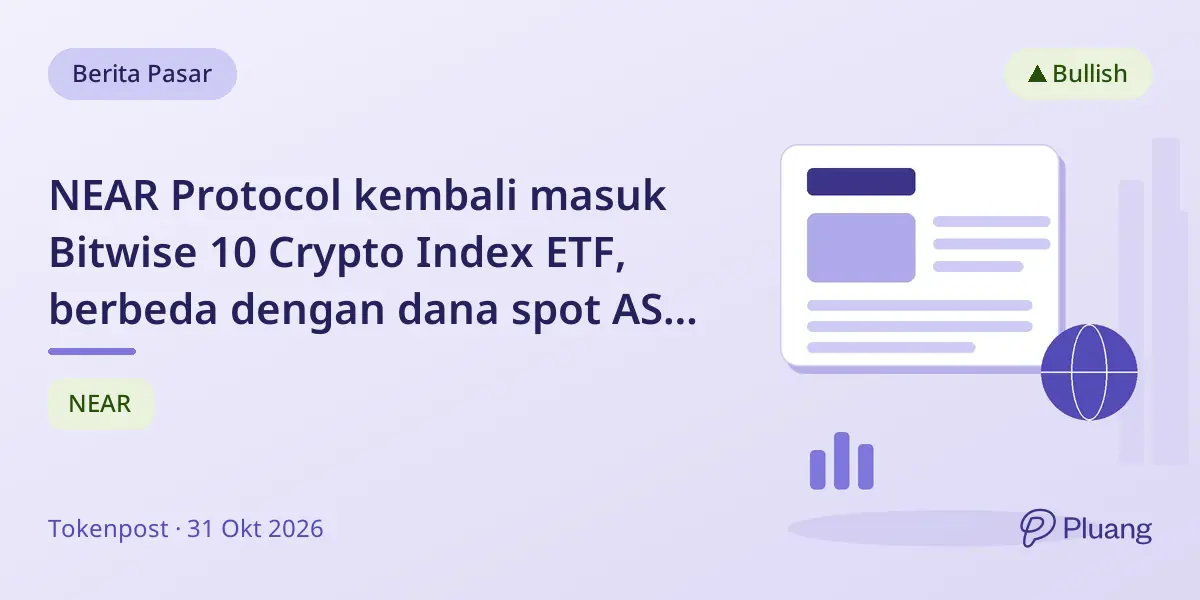 NEAR Protocol kembali masuk Bitwise 10 Crypto Index ETF, berbeda dengan dana spot AS di NYSE Arca.