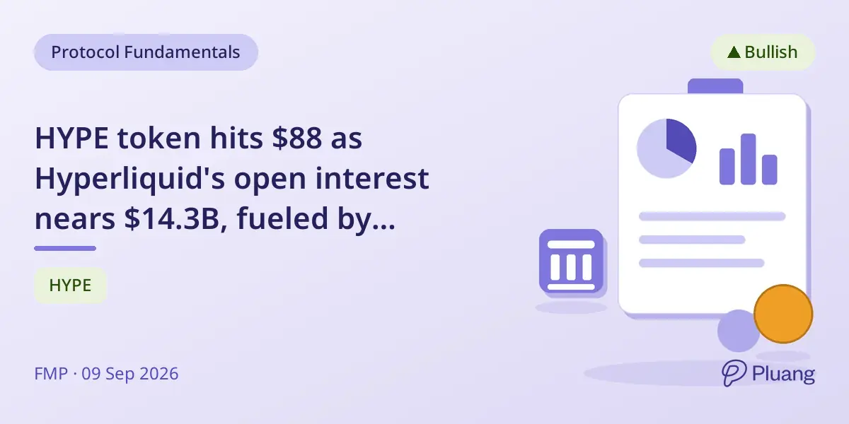 HYPE token hits $88 as Hyperliquid's open interest nears $14.3B, fueled by Coinbase integration and strong buybacks.