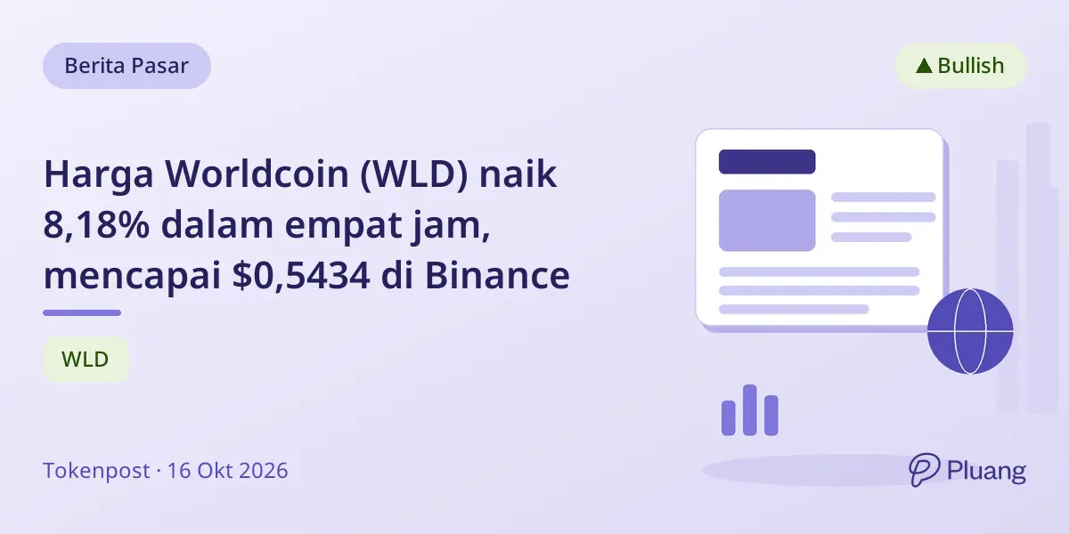 Harga Worldcoin (WLD) naik 8,18% dalam empat jam, mencapai $0,5434 di Binance