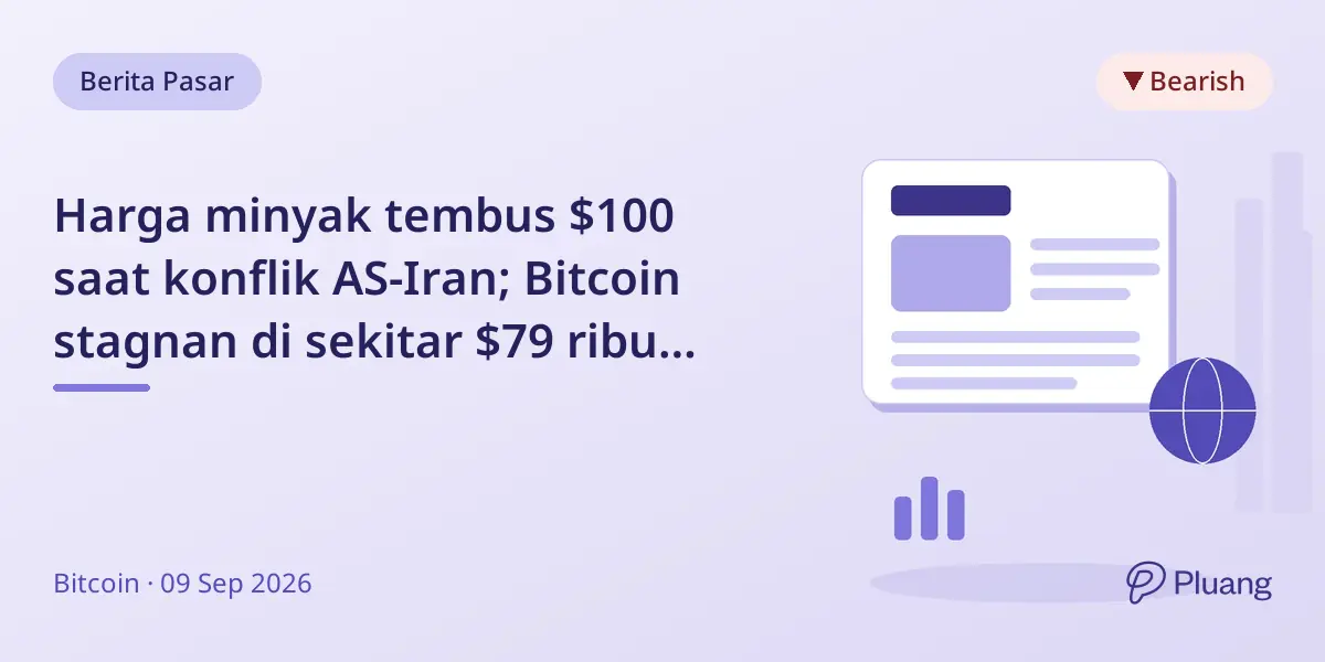 Harga minyak tembus $100 saat konflik AS-Iran; Bitcoin stagnan di sekitar $79 ribu karena ketegangan Timur Tengah.