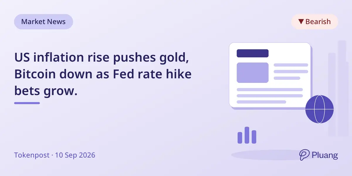 US inflation rise pushes gold, Bitcoin down as Fed rate hike bets grow.