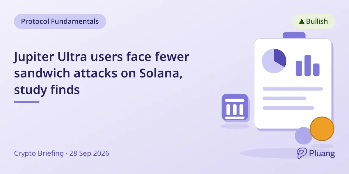 Jupiter Ultra users face fewer sandwich attacks on Solana, study finds