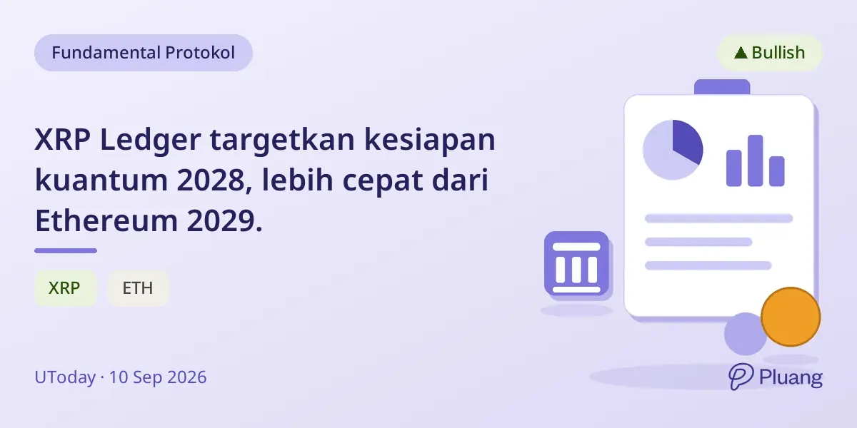 XRP Ledger targetkan kesiapan kuantum 2028, lebih cepat dari Ethereum 2029.