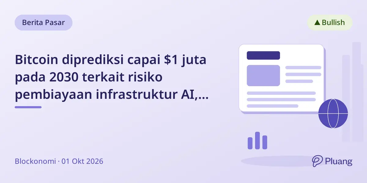 Bitcoin diprediksi capai $1 juta pada 2030 terkait risiko pembiayaan infrastruktur AI, kata Arthur Hayes.
