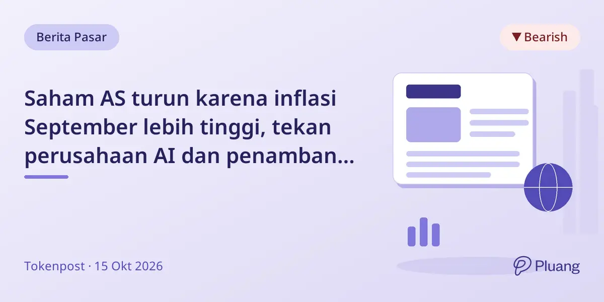 Saham AS turun karena inflasi September lebih tinggi, tekan perusahaan AI dan penambang Bitcoin