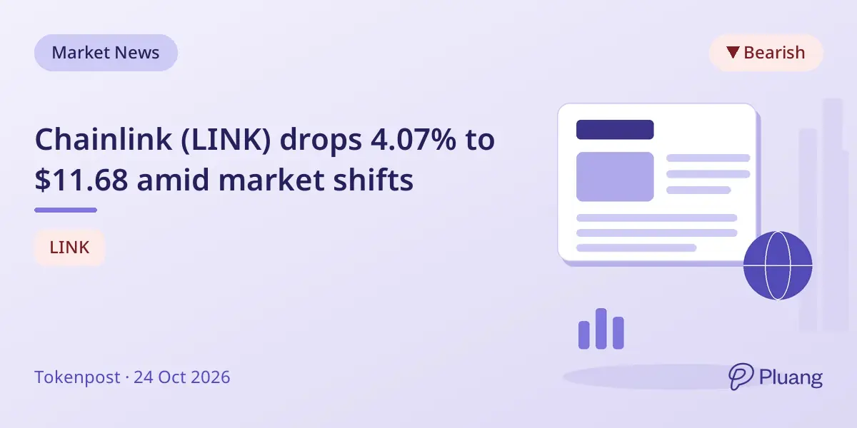 Chainlink (LINK) drops 4.07% to $11.68 amid market shifts