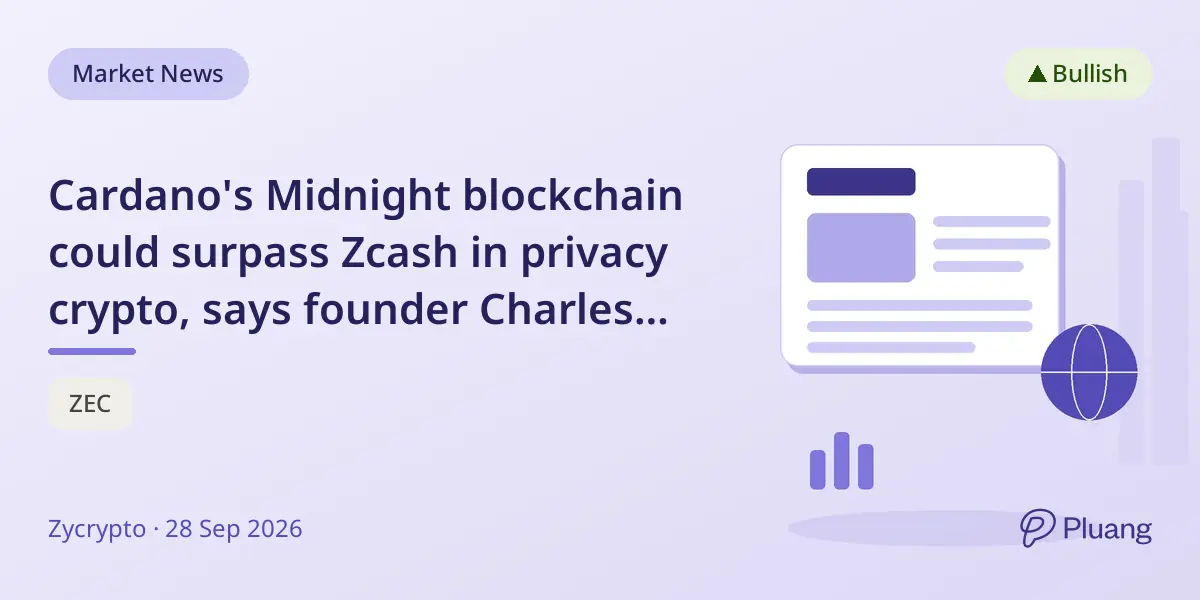 Cardano's Midnight blockchain could surpass Zcash in privacy crypto, says founder Charles Hoskinson.