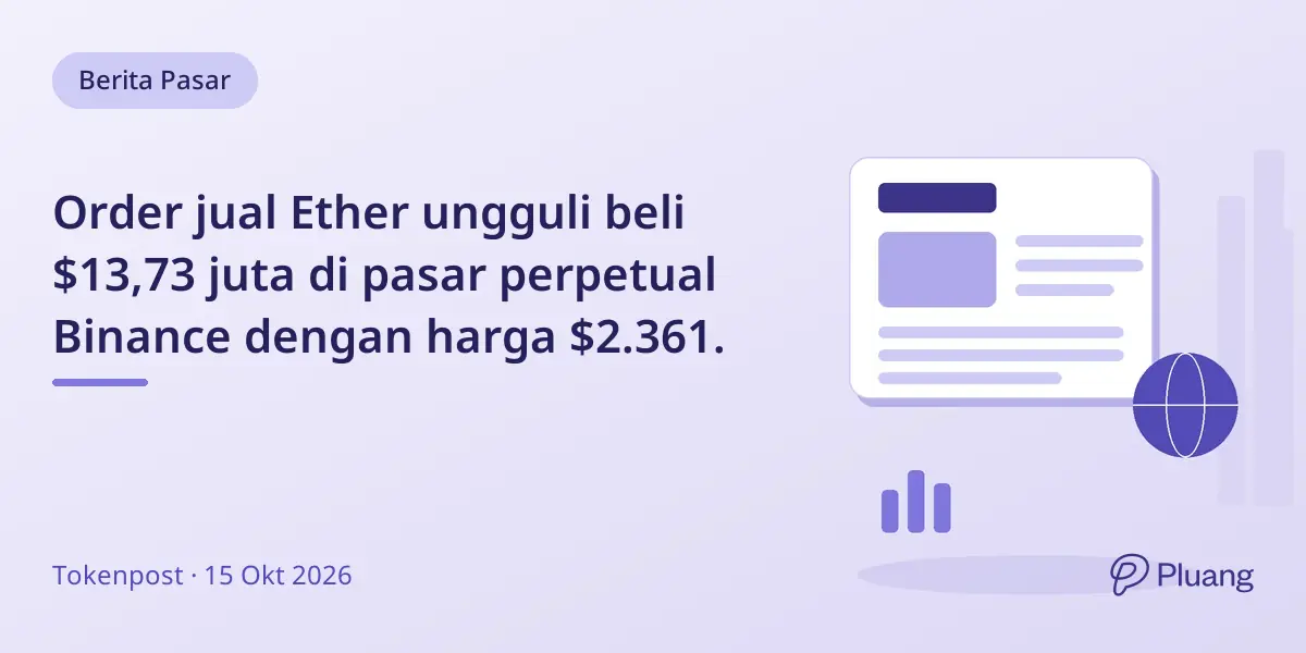 Order jual Ether ungguli beli $13,73 juta di pasar perpetual Binance dengan harga $2.361.