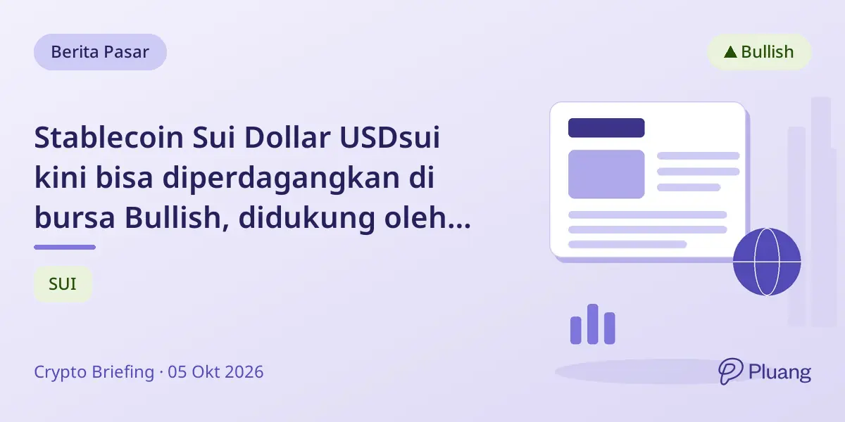 Stablecoin Sui Dollar USDsui kini bisa diperdagangkan di bursa Bullish, didukung oleh Stripe.