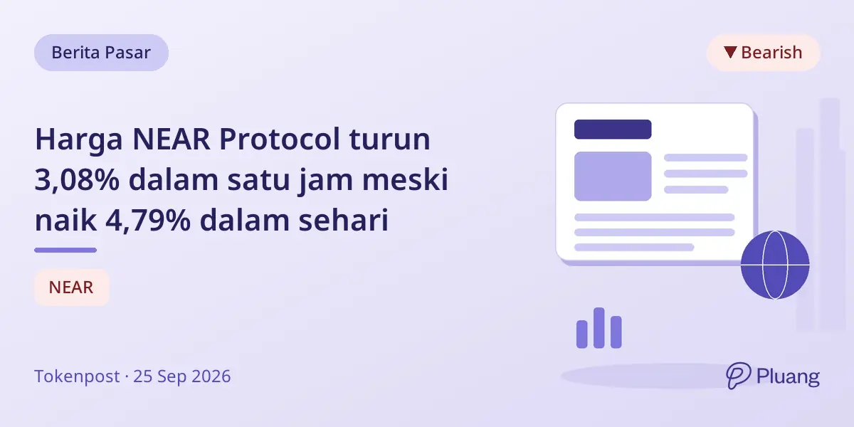 Harga NEAR Protocol turun 3,08% dalam satu jam meski naik 4,79% dalam sehari