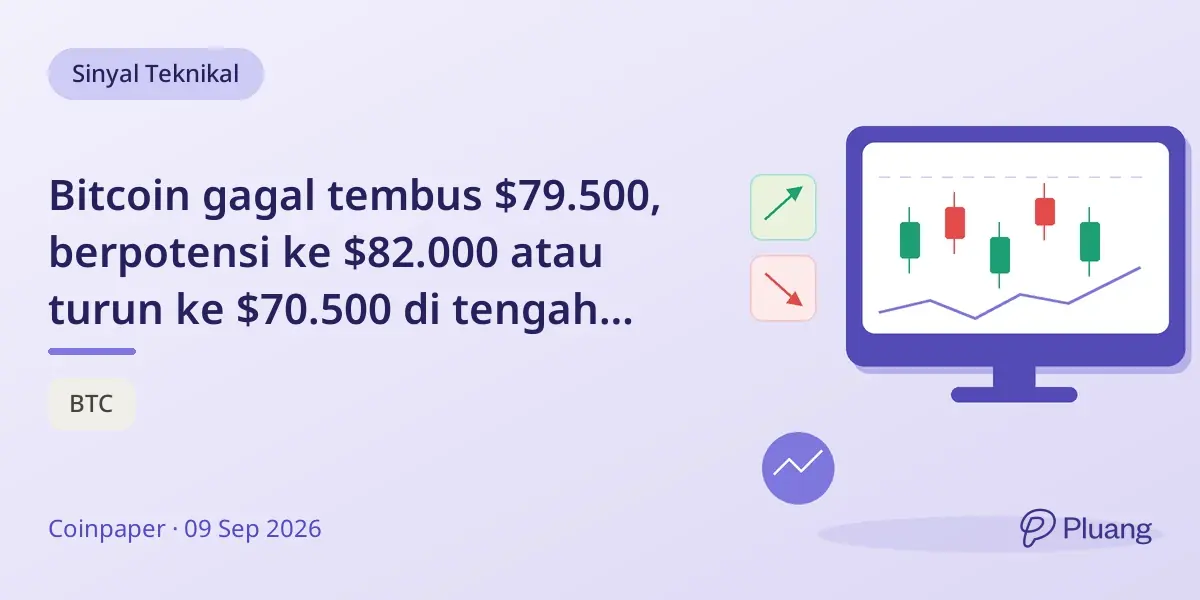 Bitcoin gagal tembus $79.500, berpotensi ke $82.000 atau turun ke $70.500 di tengah kekhawatiran inflasi.