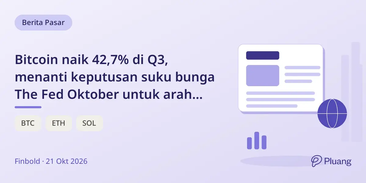 Bitcoin naik 42,7% di Q3, menanti keputusan suku bunga The Fed Oktober untuk arah selanjutnya