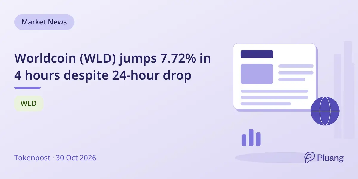 Worldcoin (WLD) jumps 7.72% in 4 hours despite 24-hour drop