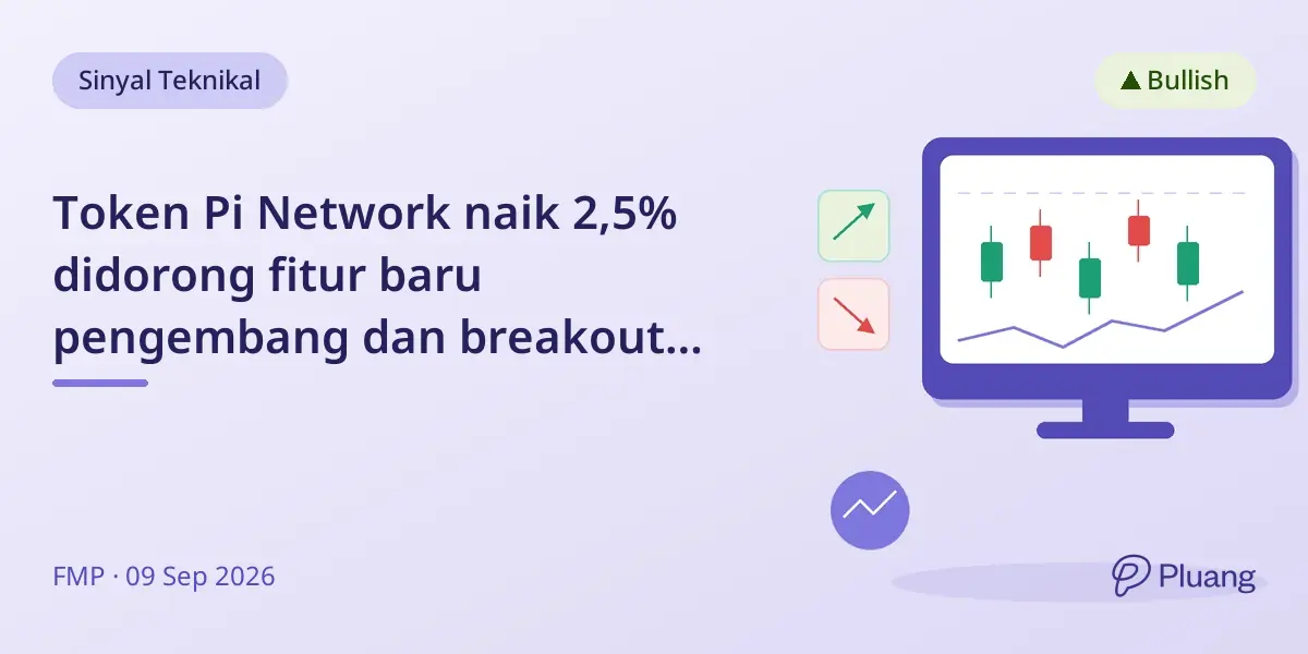 Token Pi Network naik 2,5% didorong fitur baru pengembang dan breakout bullish.