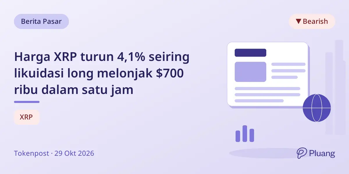 Harga XRP turun 4,1% seiring likuidasi long melonjak $700 ribu dalam satu jam