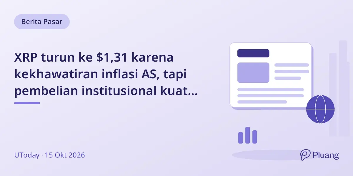 XRP turun ke $1,31 karena kekhawatiran inflasi AS, tapi pembelian institusional kuat jelang reli November.