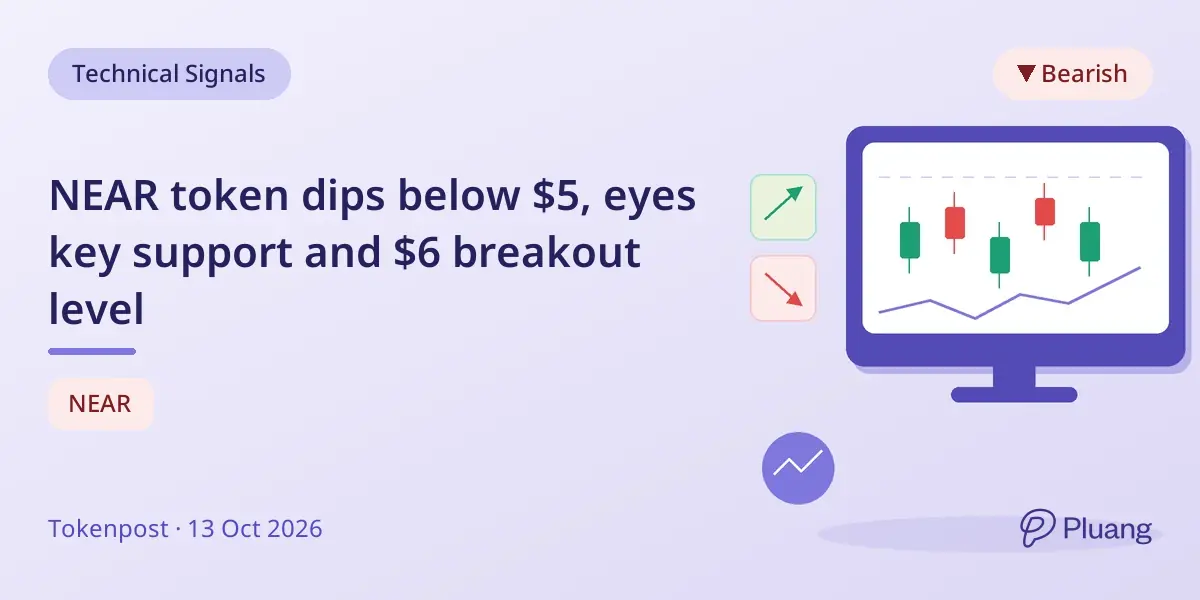 NEAR token dips below $5, eyes key support and $6 breakout level