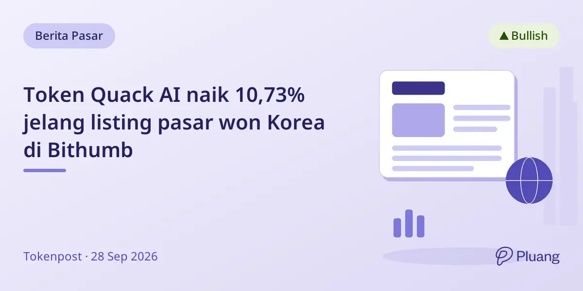 Token Quack AI naik 10,73% jelang listing pasar won Korea di Bithumb