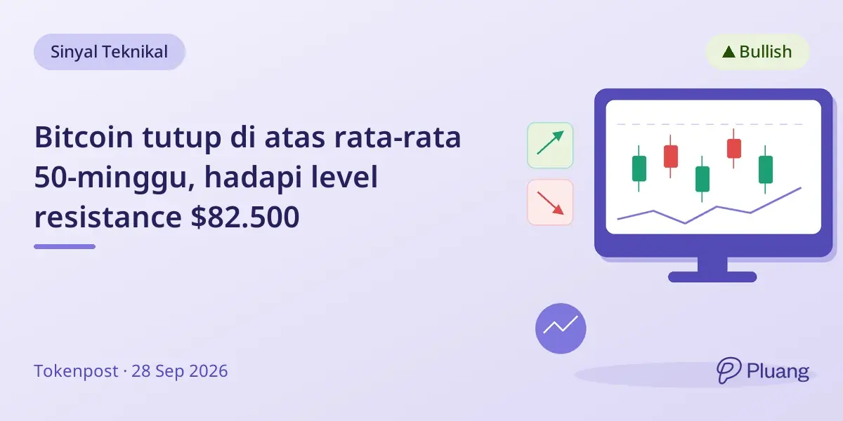 Bitcoin tutup di atas rata-rata 50-minggu, hadapi level resistance $82.500