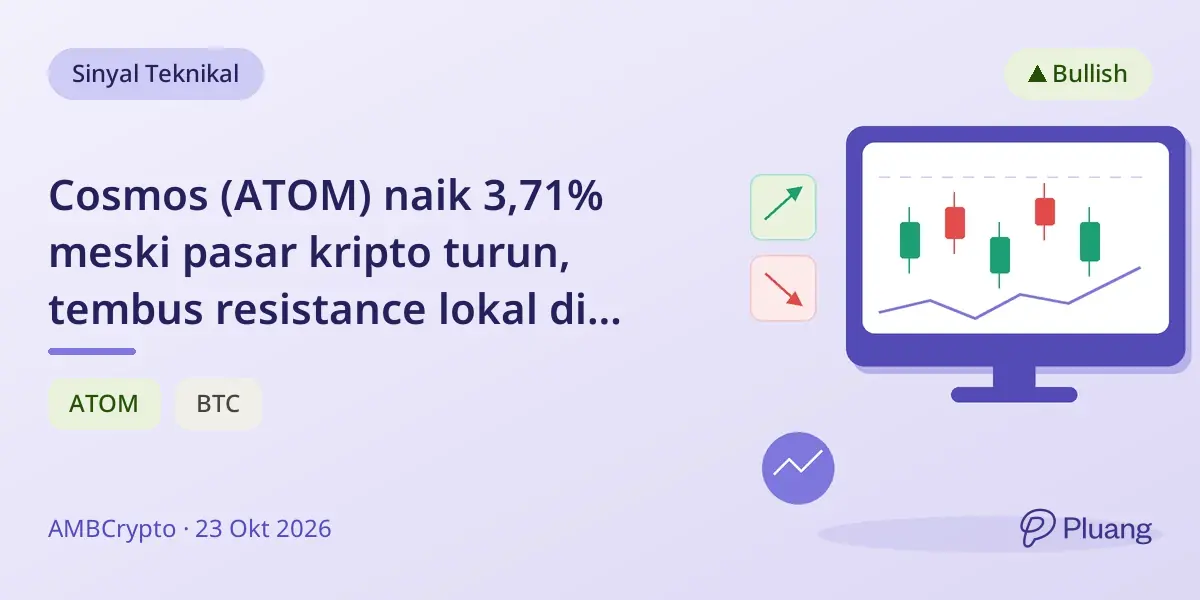 Cosmos (ATOM) naik 3,71% meski pasar kripto turun, tembus resistance lokal di $1,78.