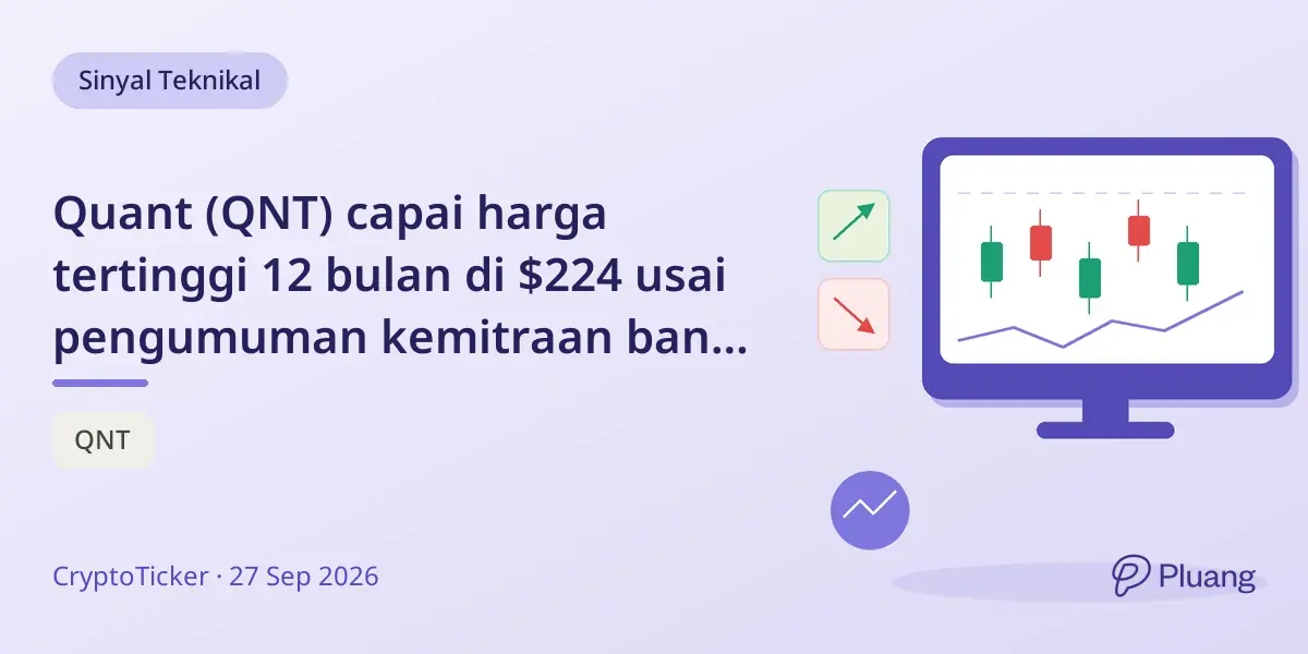 Quant (QNT) capai harga tertinggi 12 bulan di $224 usai pengumuman kemitraan bank AS besar