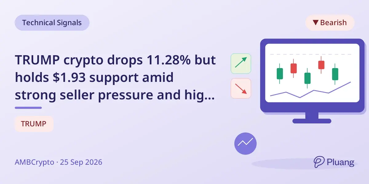 TRUMP crypto drops 11.28% but holds $1.93 suppo...