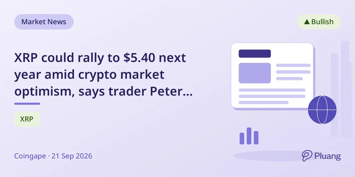 XRP could rally to $5.40 next year amid crypto market optimism, says trader Peter Brandt.