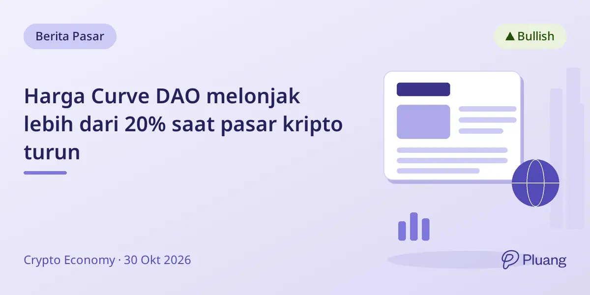 Harga Curve DAO melonjak lebih dari 20% saat pasar kripto turun