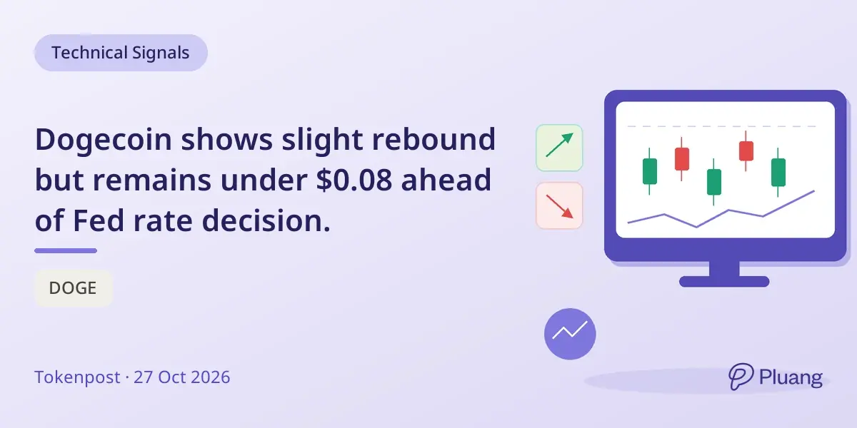 Dogecoin shows slight rebound but remains under $0.08 ahead of Fed rate decision.