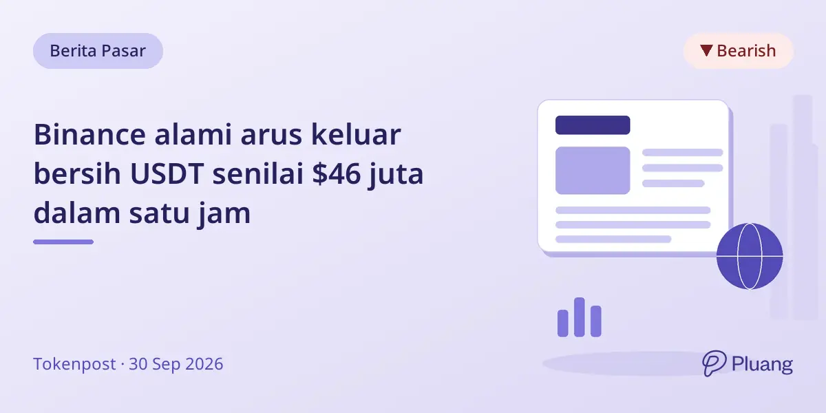Binance alami arus keluar bersih USDT senilai $46 juta dalam satu jam