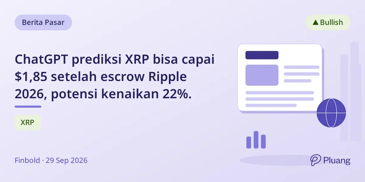 ChatGPT prediksi XRP bisa capai $1,85 setelah escrow Ripple 2026, potensi kenaikan 22%.