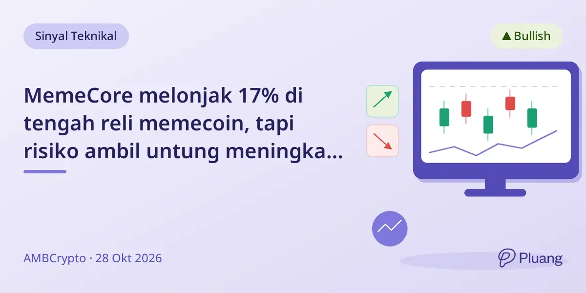 MemeCore melonjak 17% di tengah reli memecoin, tapi risiko ambil untung meningkat dengan Open Interest naik.