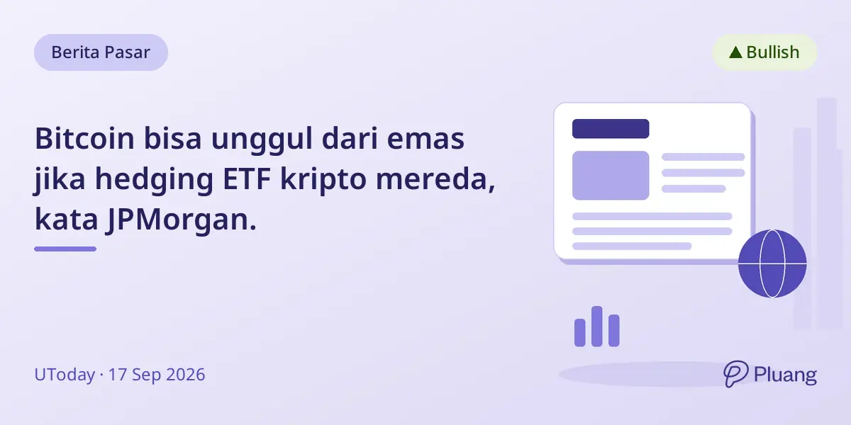 Bitcoin bisa unggul dari emas jika hedging ETF kripto mereda, kata JPMorgan.