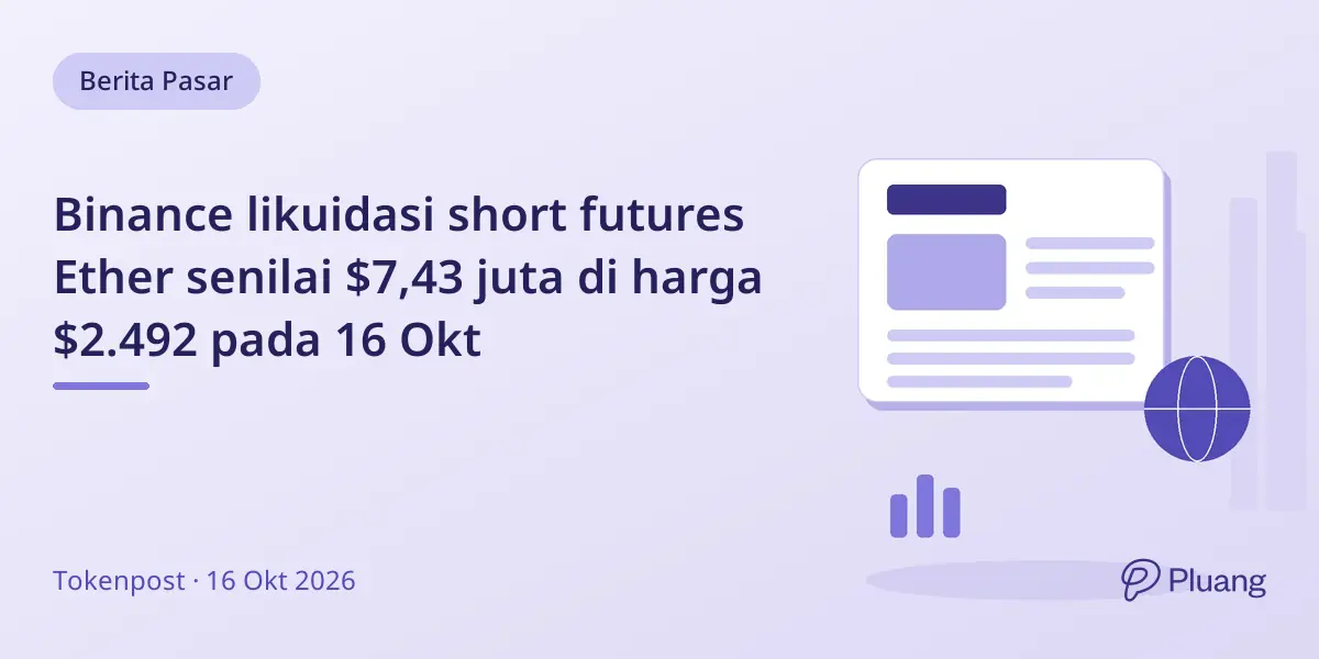 Binance likuidasi short futures Ether senilai $7,43 juta di harga $2.492 pada 16 Okt