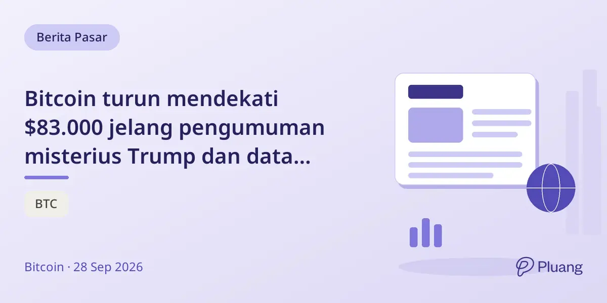Bitcoin turun mendekati $83.000 jelang pengumuman misterius Trump dan data ekonomi AS penting.