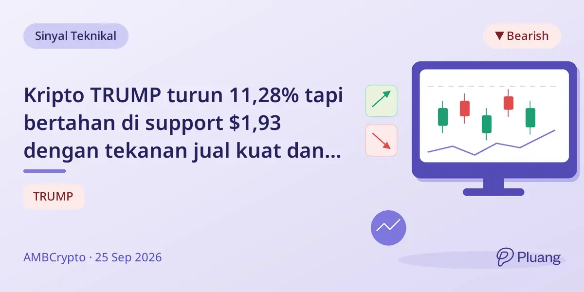Kripto TRUMP turun 11,28% tapi bertahan di support $1,93 dengan tekanan jual kuat dan volume tinggi