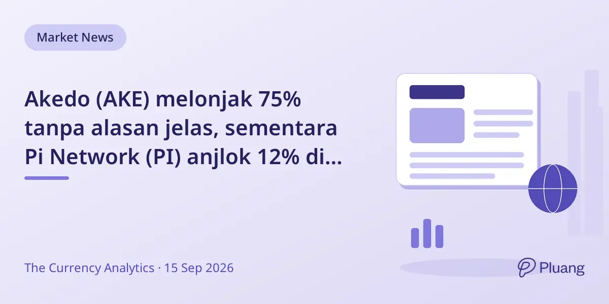 Akedo (AKE) melonjak 75% tanpa alasan jelas, sementara Pi Network (PI) anjlok 12% di tengah volatilitas pasar kripto.