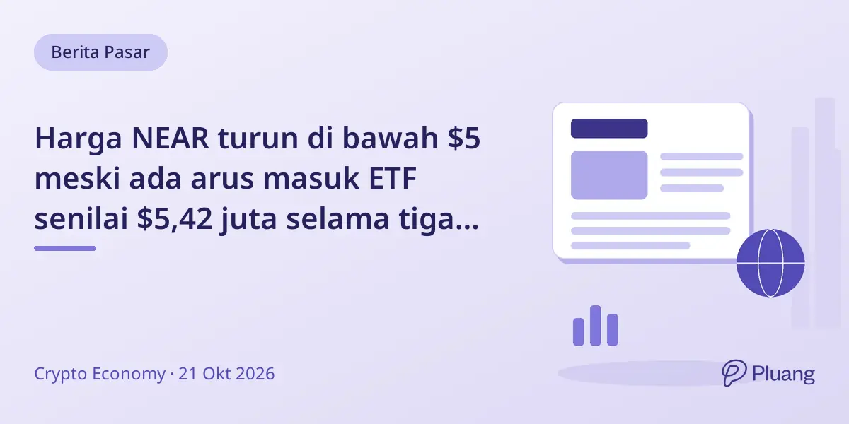 Harga NEAR turun di bawah $5 meski ada arus masuk ETF senilai $5,42 juta selama tiga minggu