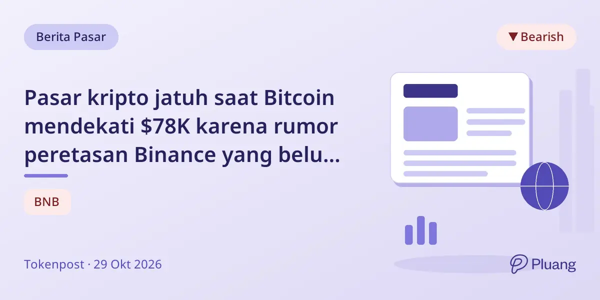 Pasar kripto jatuh saat Bitcoin mendekati $78K karena rumor peretasan Binance yang belum terverifikasi, picu likuidasi $659 juta.