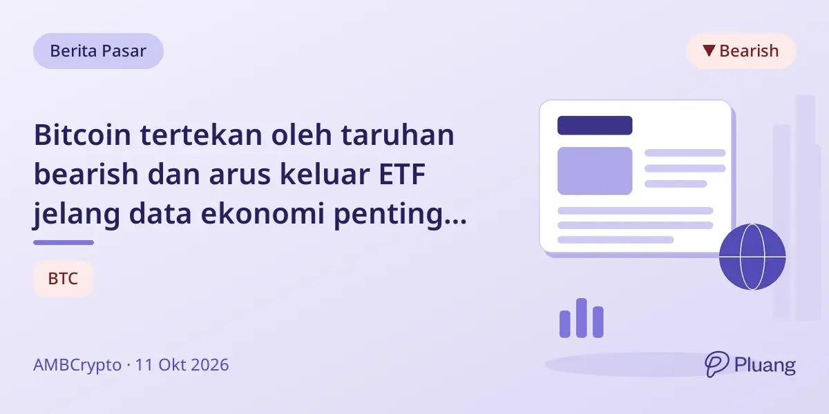 Bitcoin tertekan oleh taruhan bearish dan arus keluar ETF jelang data ekonomi penting minggu ini.